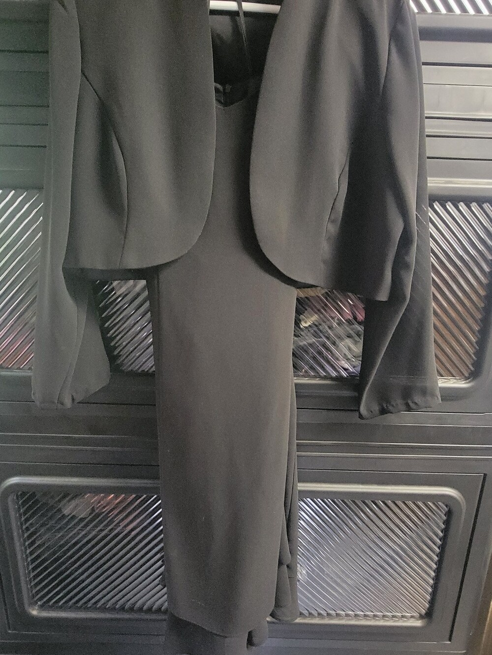 Women’s Black Jacket & Dress Set - Classic Evening Ensemble